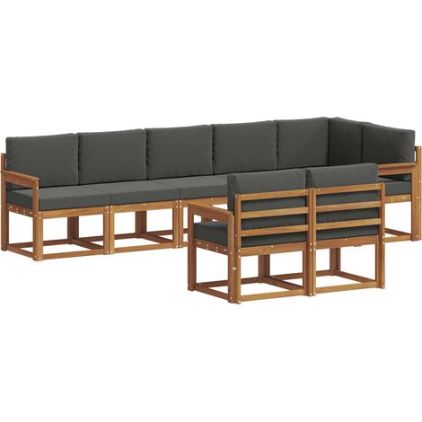 Outdoor Sofa Set with Cushion 8 pcs Natural and Anthracite vidaXL (1/5)