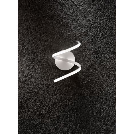 Applique Murale en Métal Blanc Mat, Design Moderne avec Diffuseur en Silicone, LED Intégrée Dimmable CCT 18W - Perenz Illuminazione Design