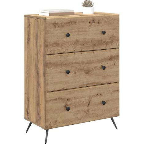 Maison Exclusive - Mobile con Cassetti Rovere Artigianale 66 x 34,5 x 90 cm