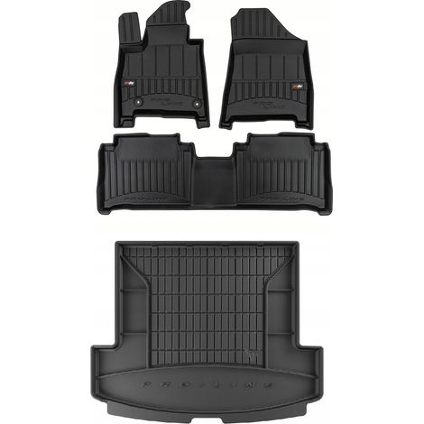 SET di tappetini in gomma 3D Hyundai Santa Fe 5 dal 2023 - 7 posti con (1/5)