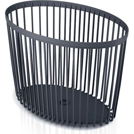 Cesta de jardÃ­n soporte - mesa auxiliar decorativa CLUBO 55L., dimensiones (mm) 568x348x450, color Antracita