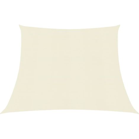 Voile toile d'ombrage parasol 160 g/m² crème 3/4 x 2 m PEHD