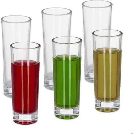 Verre À Shot - 6 Cl - Fond Épais - Pour Liqueur Schnaps Espresso Cocktail - Lot De 6 - Verre Transparent (1/5)
