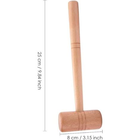 Marteau En Bois Pour Bijouterie - Tête En Bois Non Rayante - Manche Ergonomique Long - Pour Modelage Anneaux Et Réparation Bijoux - 1 Pièce (1/5)