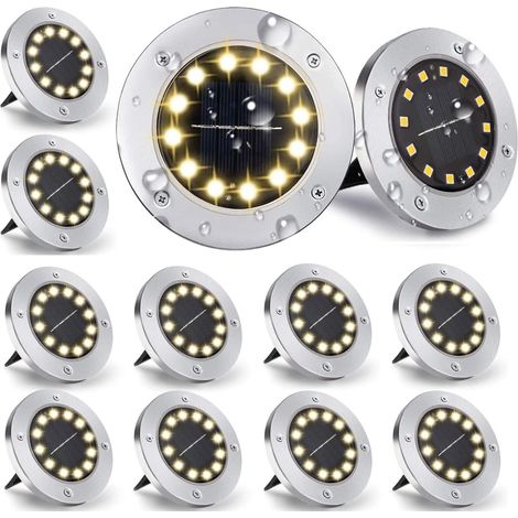Lampadaire Solaire Extérieur LED Solaire, 10PCS (1/5)