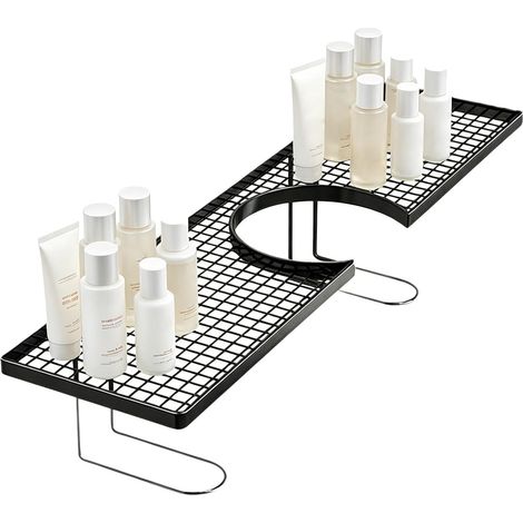 Organisateur Évier Cuisine Étagère Égouttoir Sans Perçage  Range-Éponge pour Salle de Bain, Comptoir, Maison, Hôtel, Restaurant, Appartement, Lavabo, Salle d'Eau, Toilettes (1/5)