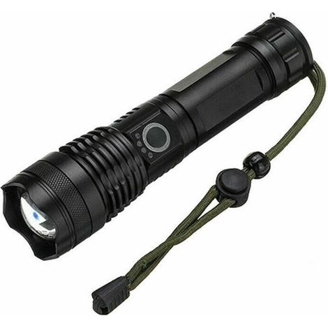 TrAdE Shop Traesio - Torcia Tattica/militare Led Cree T6 Ricaricabile Zoom Doppia Batteria A90-p50 - (1/5)