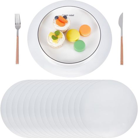 120 Pièces Ronds Dessous de Plat Argent Papier Dessous de Plat pour Table à Manger 33 cm Nappes de Table Décor pour Décor de Mariage à Domicile Banquet Nouvel An Fête Anniversaire Vacances (1/5)