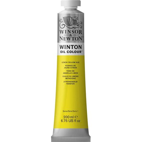 Winsor & Newton Olio Winton 200 ml - Giallo di Limone Imitazione (1/5)