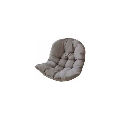 Cushion in rattan for armchairs, cushion of relaxation for swing, basket suspended, cushion of seat for basket of indoor and of outdoor, 80 x 120 cm, gray - Cushion RWGhair (1/5)