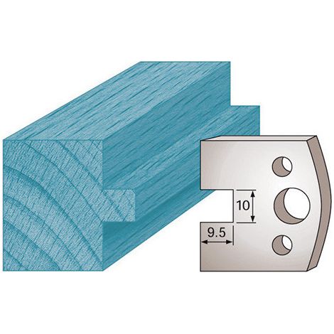 Diamwood Jeu de 2 fers profilés Ht. 40 x 4 mm avec languette 10 mm - Dimensions 40 x 4 mm - Épaisseur 4 mm - Compatible porte-outils type M92 (1/2)