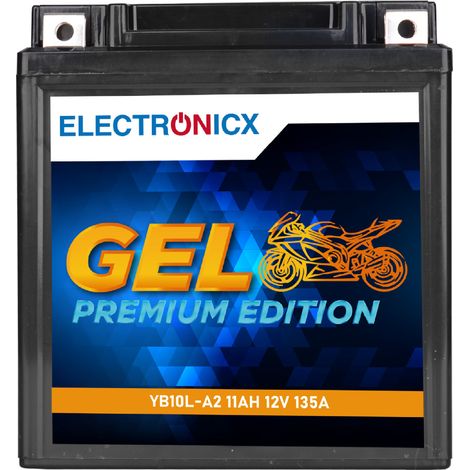 Electronicx YB10L-A2 GEL Motorradbatterie 12V 11Ah 135A/EN - Wartungsfrei, Doppelte Lebensdauer, Hohe Startleistung - Premium Batterie 12V (1/5)
