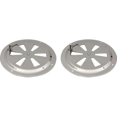 Lot de 2 grilles d'aération réglables en acier inoxydable 316 pour bateaux de mer, yachts, camping-cars et caravanes avec contrôle facile du flux d'air (1/5)