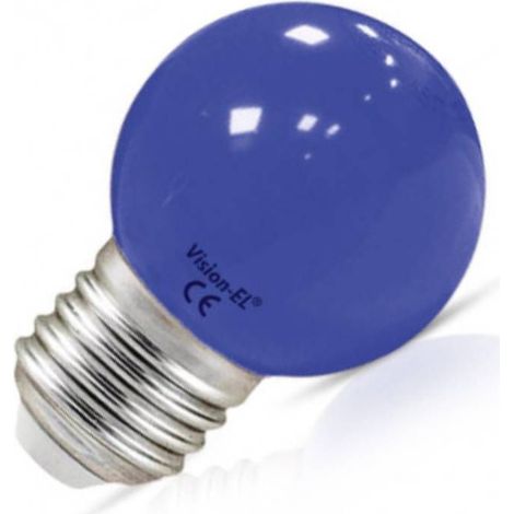 Ampoule LED E27 Bulb G45 1W Bleu Miidex Lighting® (1/5)