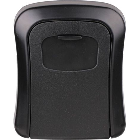 Llavero de pared con código para exteriores, resistente a la intemperie, para llaves y tarjetas, de aluminio, color negro. (1/5)