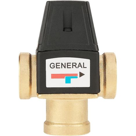 Robinet mélangeur thermostatique en laiton à filetage femelle DN20, 3 voies, pour chauffe-eau solaire (1/4)