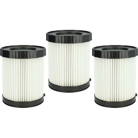 vhbw 3x Filtro plisado reemplaza Bosch 1 600 A01 1RT, 2 608 000 663, 3165140917940 para aspiradora - blanco