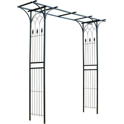Metal Fleur de Lys Garden Arbour Style Arch with Ground Spikes (1/5)