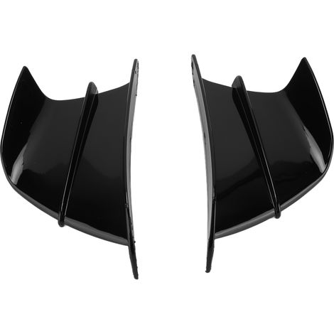 Paire d'ailettes aérodynamiques de rechange universelles pour moto Kawasaki, noir brillant (1/5)
