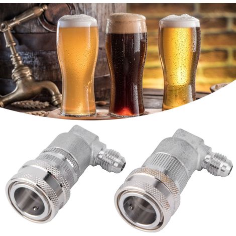 1/4" Edelstahl-Kugelhahn-Fassanschlüsse - 2er-Pack für Brau- und Zapfanlagen (1/5)