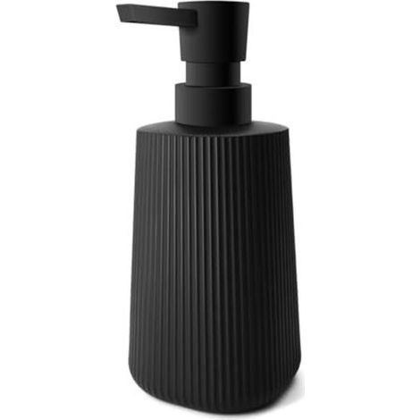 Modern Soap Dispenser, Glass Soap Dispenser for Bathroom & Kitchen, 250ml Bathroom Soap Dispenser for Bathroom Countertop (Black - 1 piece) (1/5)