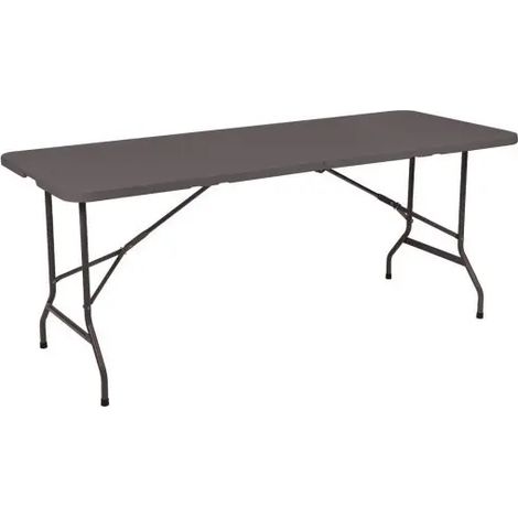 VERDELOOK Tavolo Rettangolare Pieghevole 180x70x74 cm Marrone
