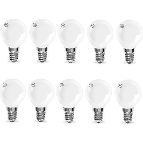 Ampoules incandescentes rondes à vis E14, 40 W, 240 V, forme sphère de golf, lot de 10 (1/5)