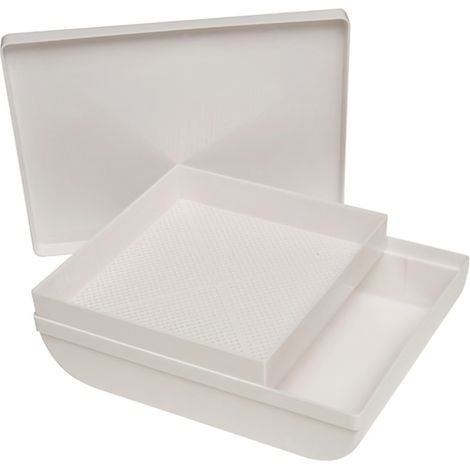 Tampon de farine en plastique avec couvercle