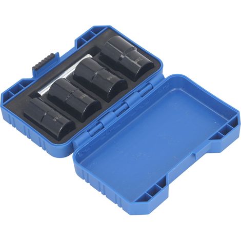Kit de 5 extracteurs de boulons à percussion 1/2" (17 mm, 19 mm, 21 mm, 22 mm) en acier Cr-Mo (1/5)