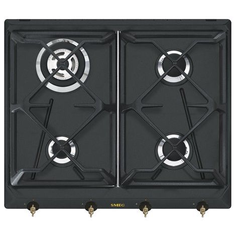 Smeg Piano Cottura SRV864AOGH a Gas 4 Fuochi Gas Colore Antracite (1/3)