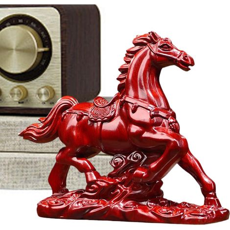 Statue de Cheval Décoration Cheval Nouvel an - Décoration Bureau Animalière pour Salle de Séjour Bureau Entrée Étagère TV Salon (1/5)