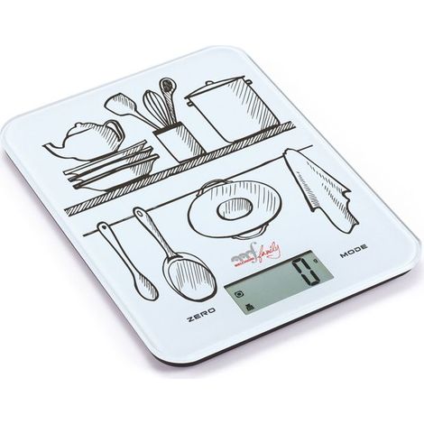 MELCHIONI BILANCIA GLASS ULTRASOTTILE - PIATTO IN VETRO - PORTATA MAX 10 KG