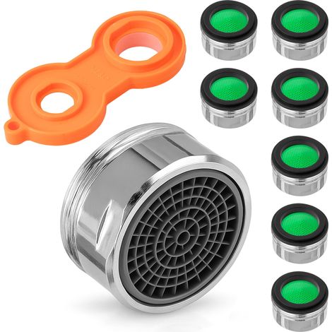 Wasserhahn Strahlregler 8x M 24 Wassersparer Siebeinsatz Kupfer mit ABS-Filter (1/4)