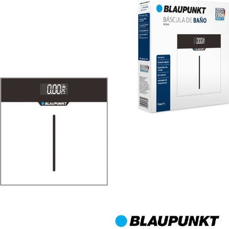 BASCULA DE BAÑO DIGITAL BLAUPUNKT INDICADOR DE TEMPERATURA - SUPERFICIE CRISTAL EXTRAPLANA