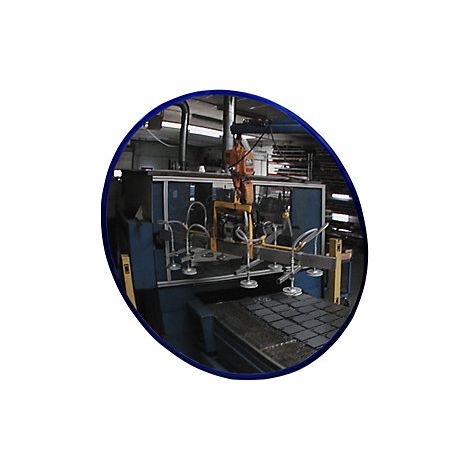 eurokraft pro  Specchio rotondo con braccio a muro telescopico 