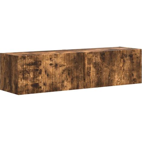 Maison Exclusive - Meuble TV mural 2 pcs Chêne fumé 60 x 31 x 29,5 cm