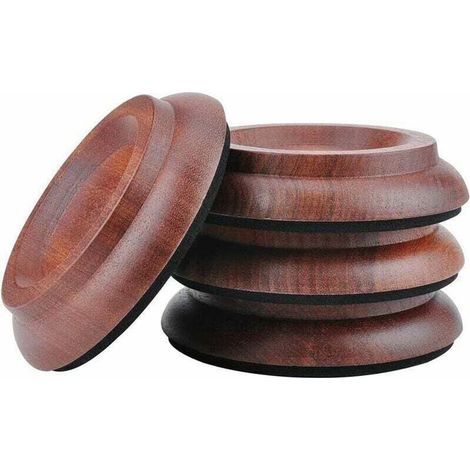 Petit lot de 4 pieds de piano droit en bois massif marron résistants aux chocs, pour usage domestique (1/4)