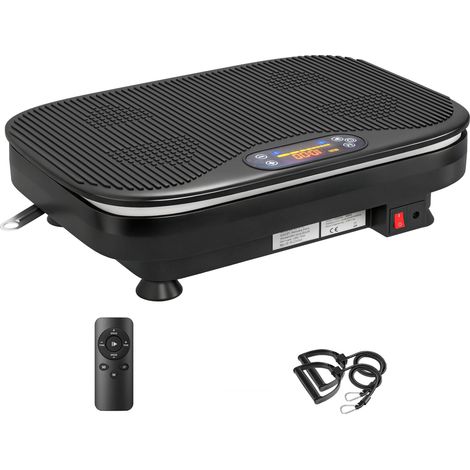Plateforme vibrante pour exercices de fitness, fonction Bluetooth, télécommande, 99 niveaux de vitesse, plastique, acier, noir (1/5)