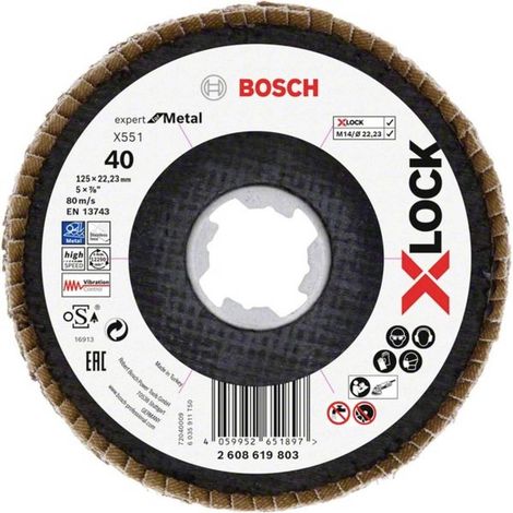 Bosch X-LOCK-dischi abrasivi X551, Expert for Metal, K: 40, Ø disco: 125 mm - 2608619803 (1/2)