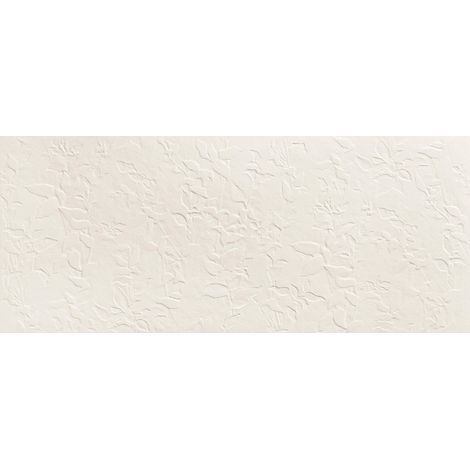 Carrelage 3D Blanc Flower 120x50x0,85 cm Mat Trinella - Mur intérieur (vendu par carton de 1,8 m²) - RO'MA CARRELAGE