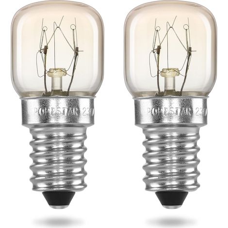 LaBlanc - Lampadina per forno E14 15W resistente a 300°C (bianco caldo 2700K, 85lm, T22) Confezione da 2 lampade per forno [classe energetica G] (1/5)