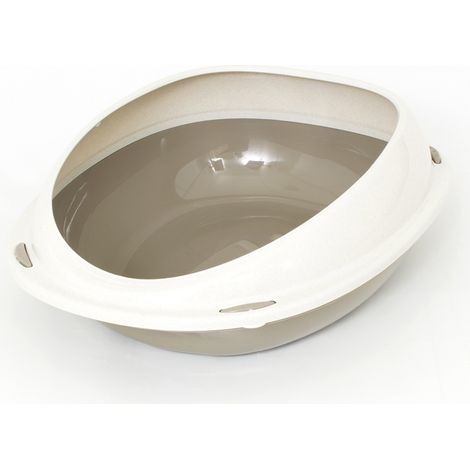 Lettiera Toilette Per Gatti Ovale 57x40x19cm Modello 700089 Colore Beige (1/4)