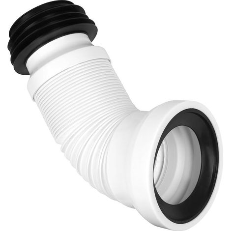 Pipe WC Flexible Waste Pipe Flexible de Raccordement WC Extensible 250mm-500mm S'adapte à Toutes les Configurations Idéal pour Evacuation Rénovation évite le Démontage de la Cuvette (1/5)