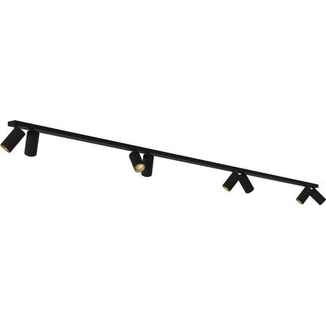 Strahler Metall GU10 verstellbar Schwarz länglich Modern Spot