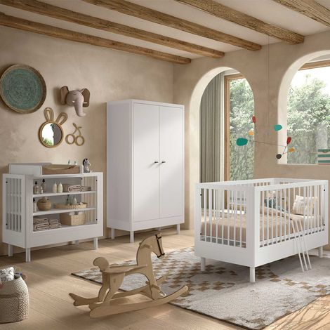 Chambre bébé Forrest: lit bébé 70x140cm, table à langer, armoire (1/5)