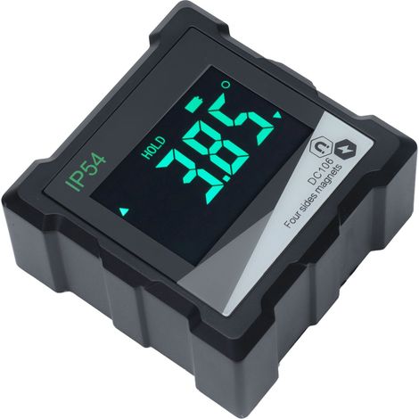 Inclinomètre numérique 4x90° avec écran LCD, inclinomètre magnétique, étanche IP54 (1/5)