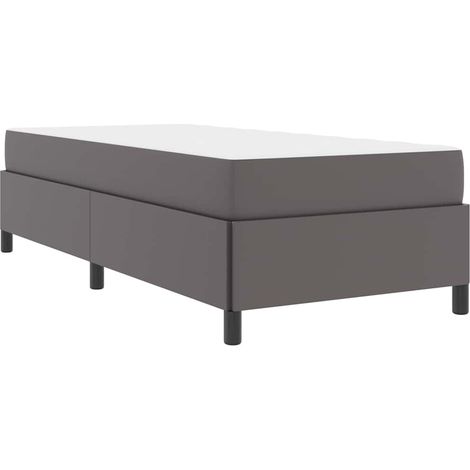 Estructura de cama con colchón Gris 90 x 200 cm tela vidaXL (1/5)