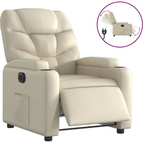 Maison Exclusive - Relaxsessel Elektrisch Creme Kunstleder