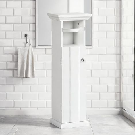 Meuble WC avec porte-papier toilette en MDF 21,5 x 17,8 x 66,5 cm (1/5)
