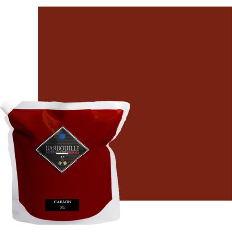 Peinture acrylique mat murs et plafonds 5L Rouge Carmin